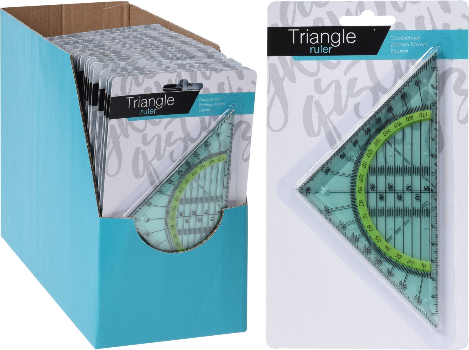 Free & Easy Lineal Geodreieck 3er Set 16x11x11 cm