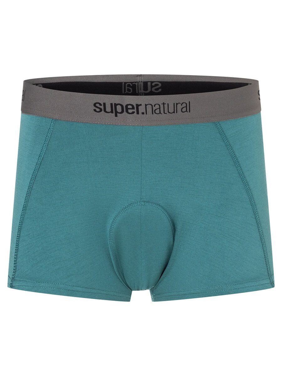SUPER.NATURAL Boxershorts Bike Merino Unstoppable Padded (ergonomisches Sitzpolster) hydroblau