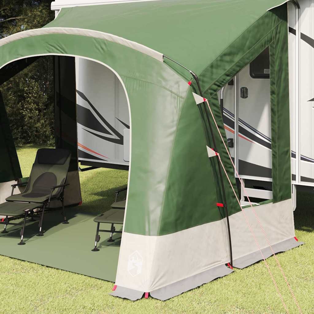 vidaXL Vorzelt Caravan Zelt für 3 Personen mit Dach Grün 330 x 252 x 245 cm, (1 tlg)
