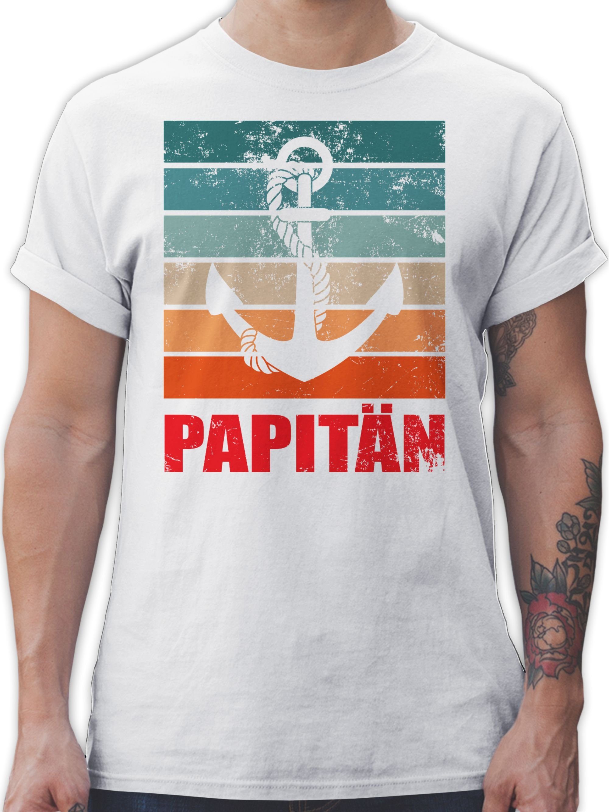 Shirtracer T-Shirt Papitän Papa Kapitän Geschenk günstig online kaufen