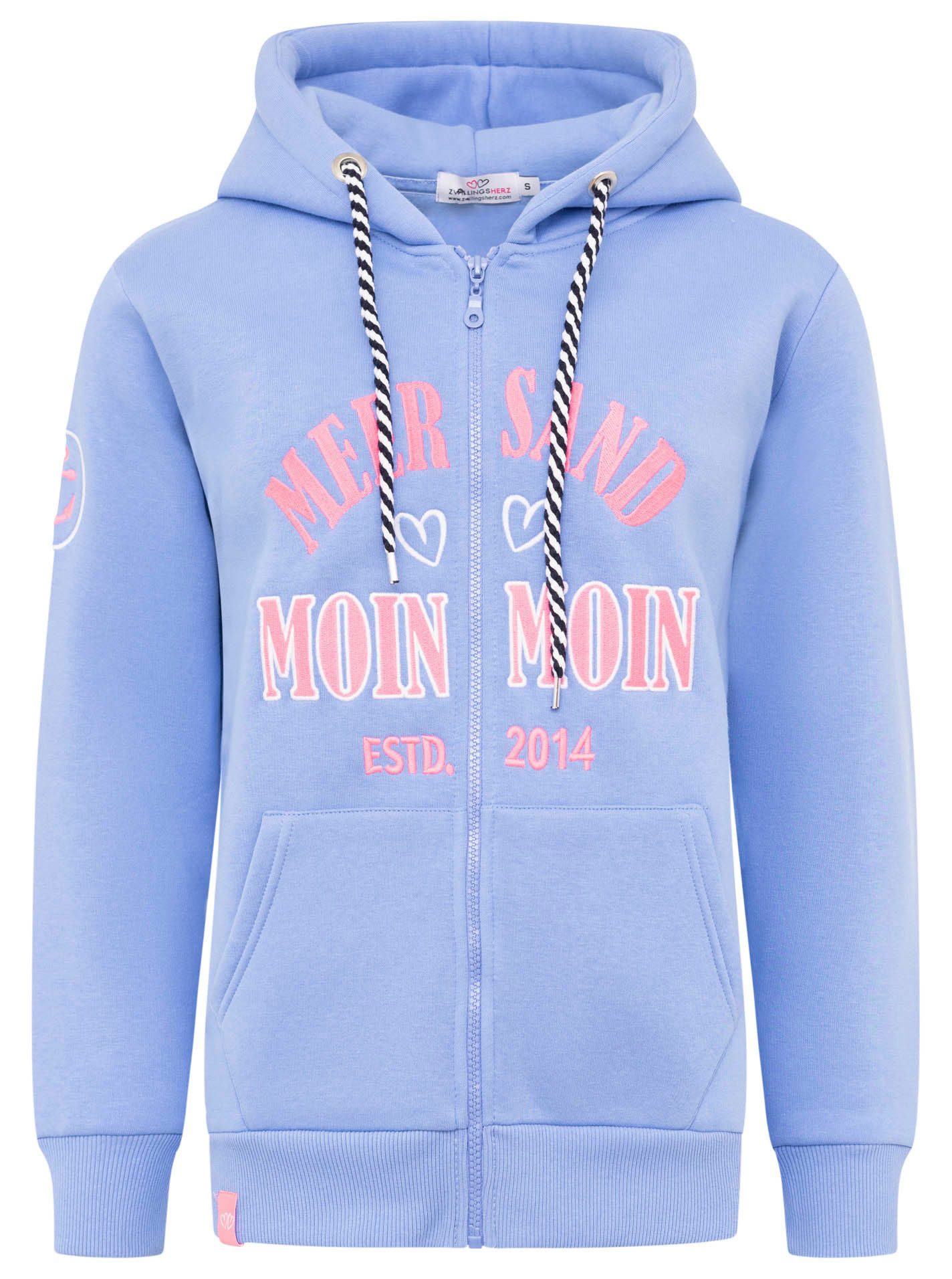 Zwillingsherz Sweatjacke "Moin Moin" Kapuze, Langarm, Reißverschluss, modis günstig online kaufen