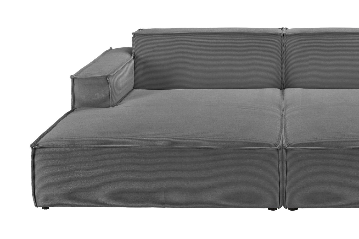 Big-Sofa anthrazit KAWOLA Sofa Feincord SAMU, verschiedene Farben