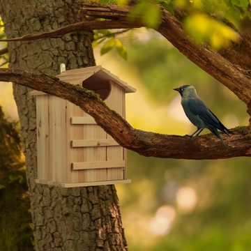 relaxdays Vogelhaus Eulen Nistkasten Holz