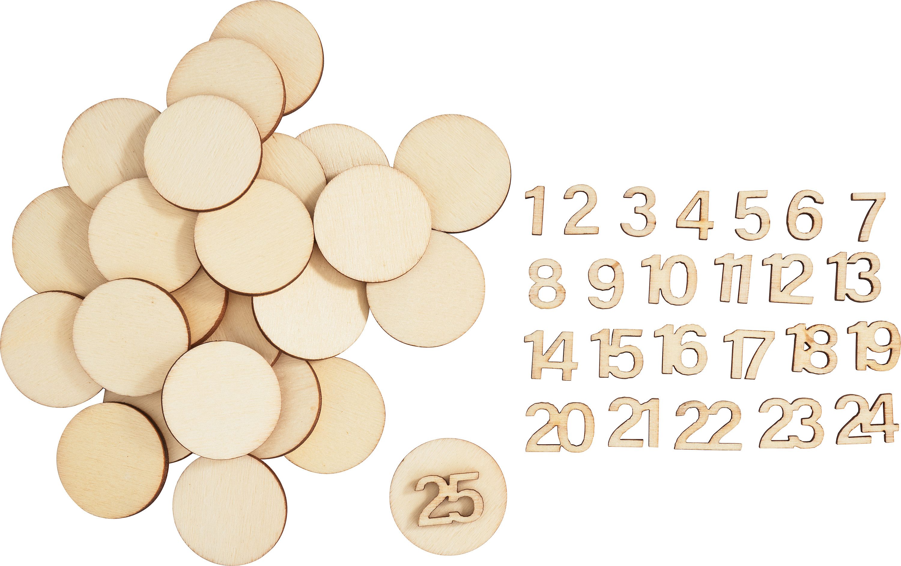 Artemio Deko-Buchstaben Numbers & Circles, 50 Teile