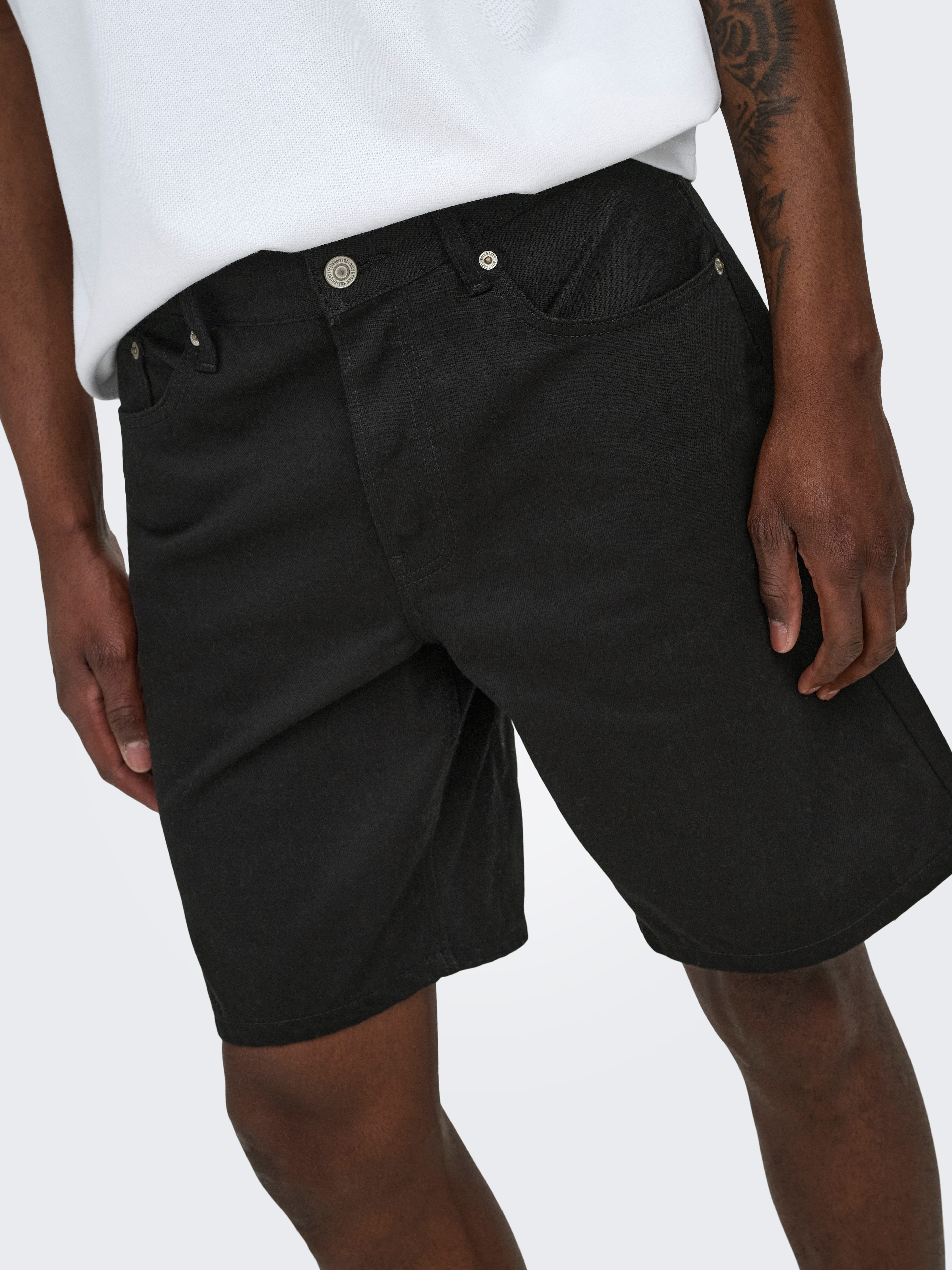 ONLY & SONS Jeansshorts ONSEDGE STAY BD 6992 AZG DNM SHORTS NOOS Baumwolle, straight fit