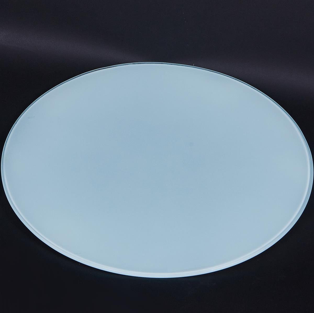 HOOZ Tischplatte Glasplatte Ø30x0,6 cm weiß, rund Randschliff - mit