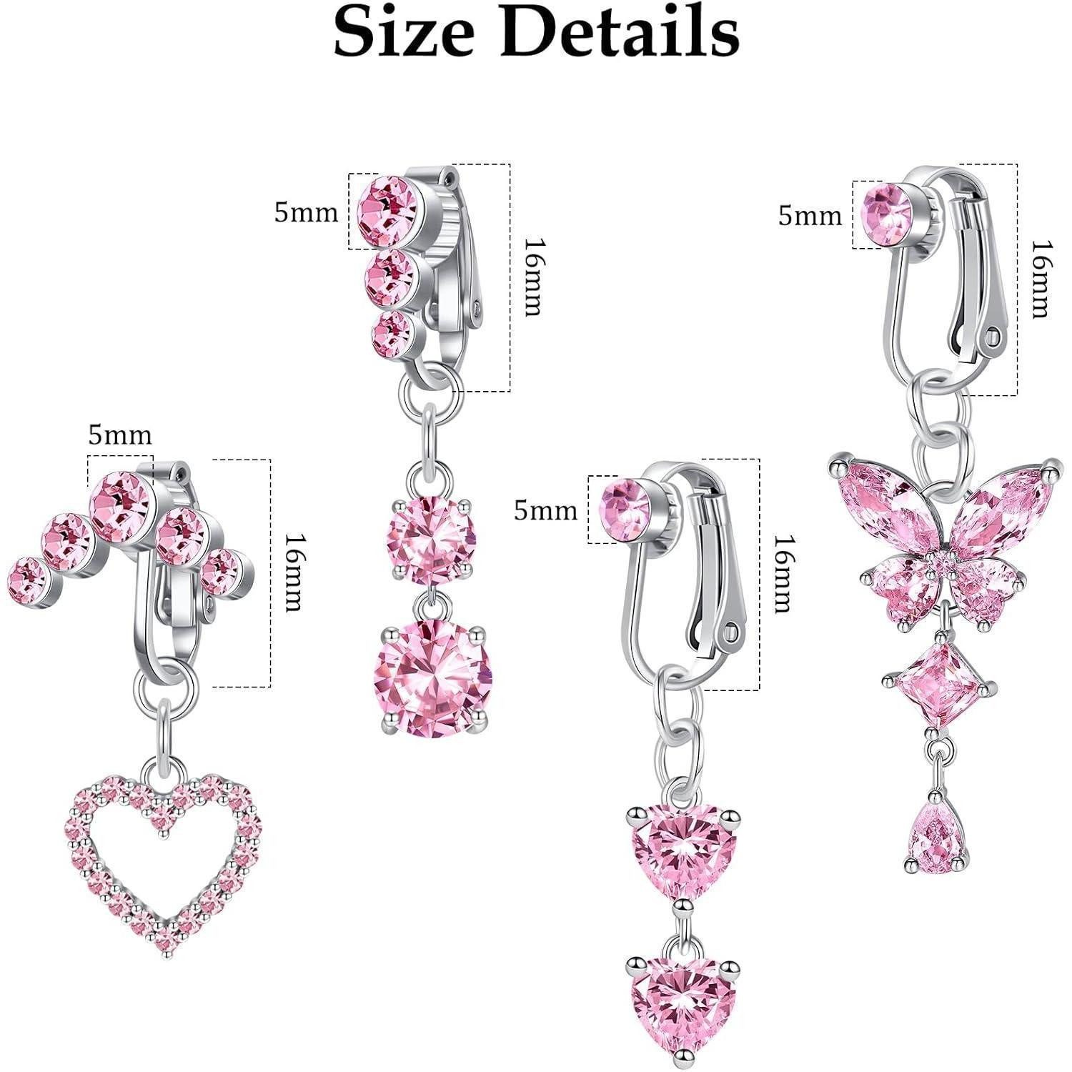 AVYRING Bauchnabelpiercing Bauchnabelringe 4er-Set Fake Piercing Schmuck He günstig online kaufen