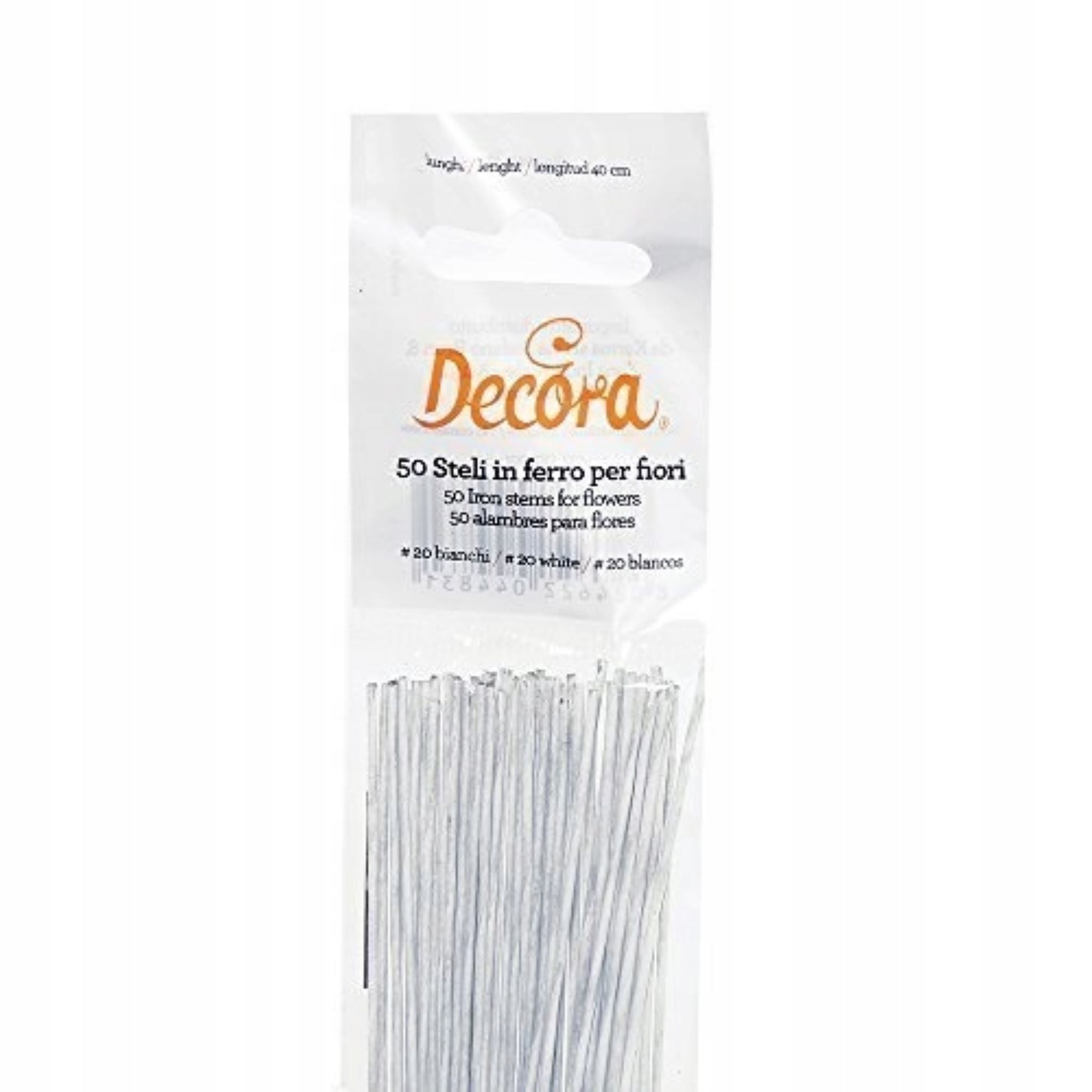 Decora Draht Weißer Floristendraht 30 Gauge (0,25 mm), für Zuckerdekorationen.