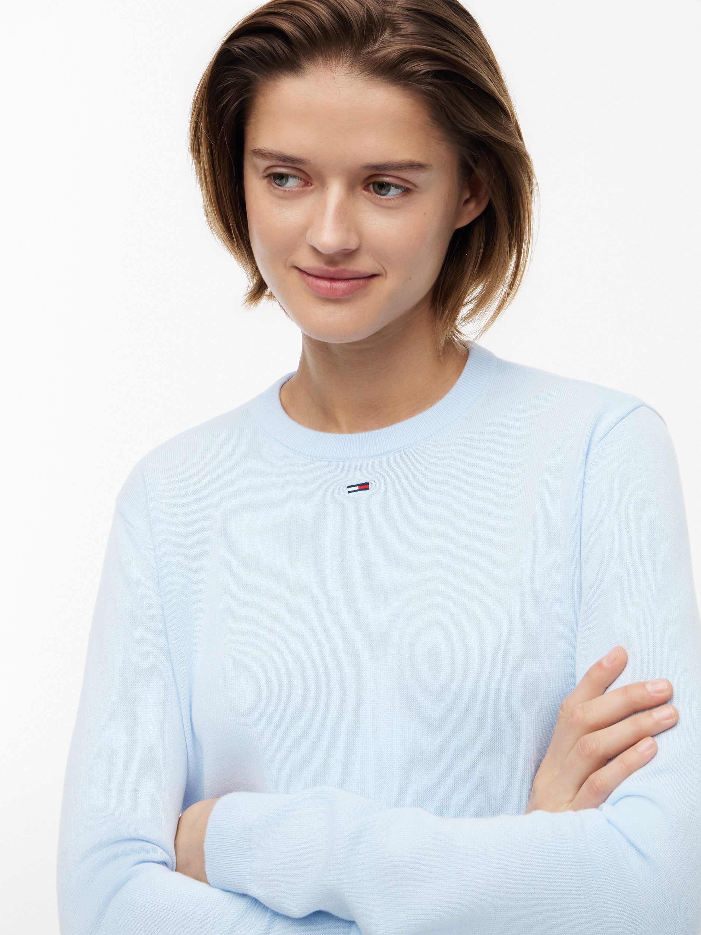 Tommy Jeans Rundhalspullover TJW ESSENTIAL CREW SWEATER EXT Baumwolle, regular fit