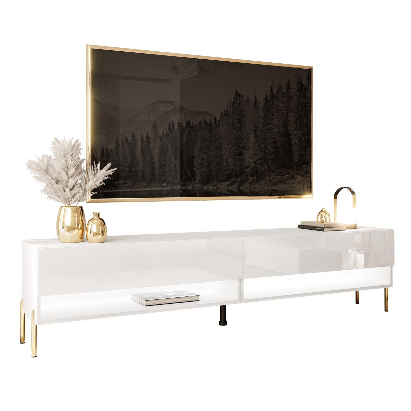 ALLHOUSE24 TV-Schrank ALISSE 180 cm GOLD günstig online kaufen