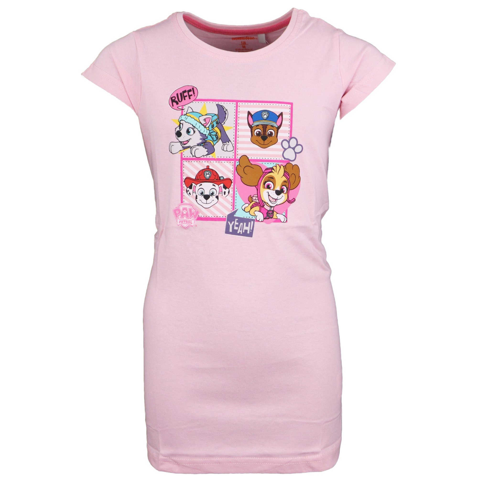 PAW PATROL Nachthemd Skye Everest Marshall Chase Mädchen Kinder Nachtkleid Gr. 98 bis 128, Grau oder Rosa