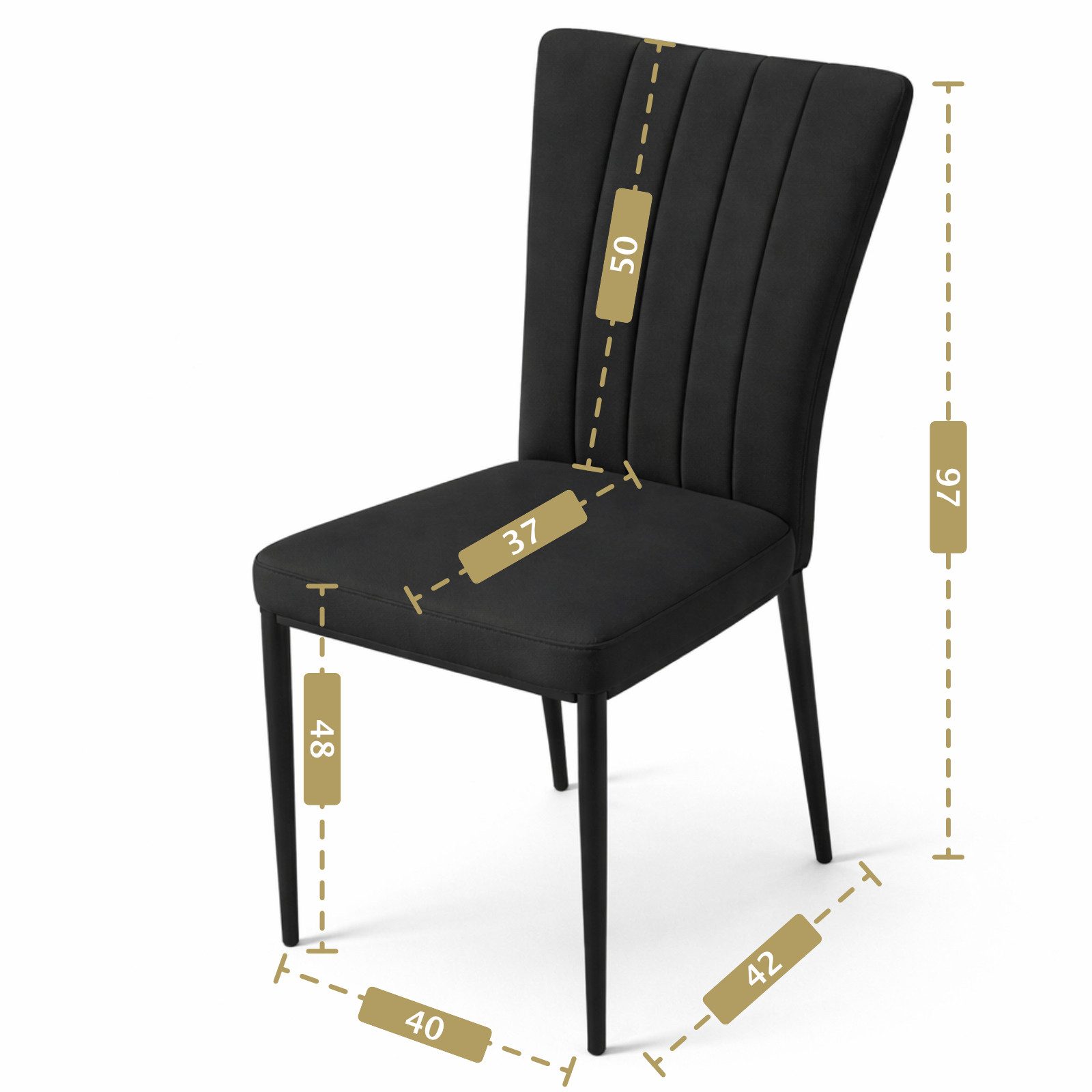 HAGO Esszimmerstuhl 4er Set Esszimmerstuhl Hochlehner Polsterstuhl Küchenstuhl Stuhl