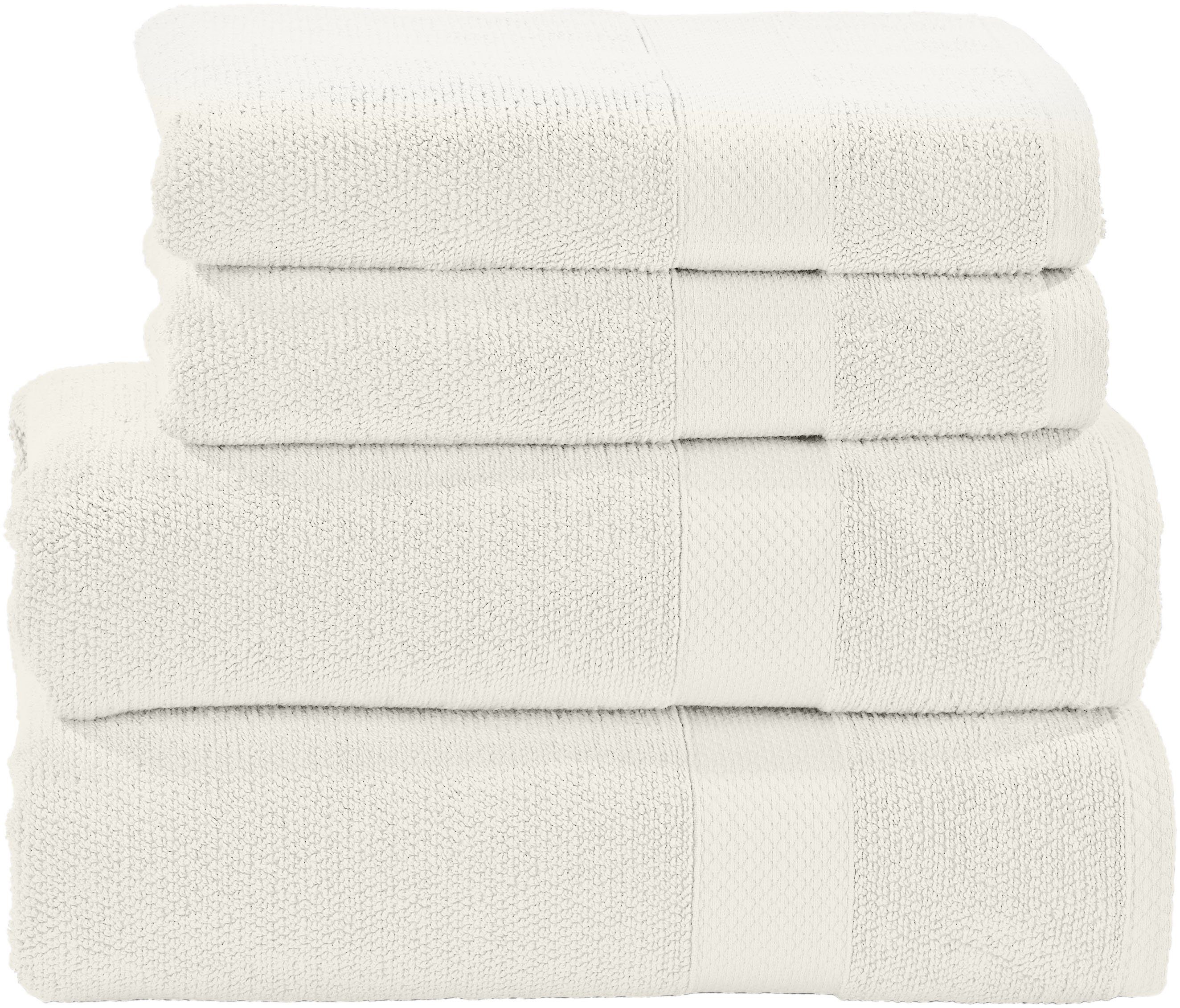 done.® Handtuch Set Deluxe 2 Gästetücher (30x50 cm), 2 Handtücher (50x100 cm), Zwirnfrottee (Set, 4-St), aus hochwertigem Zwirnfrottier