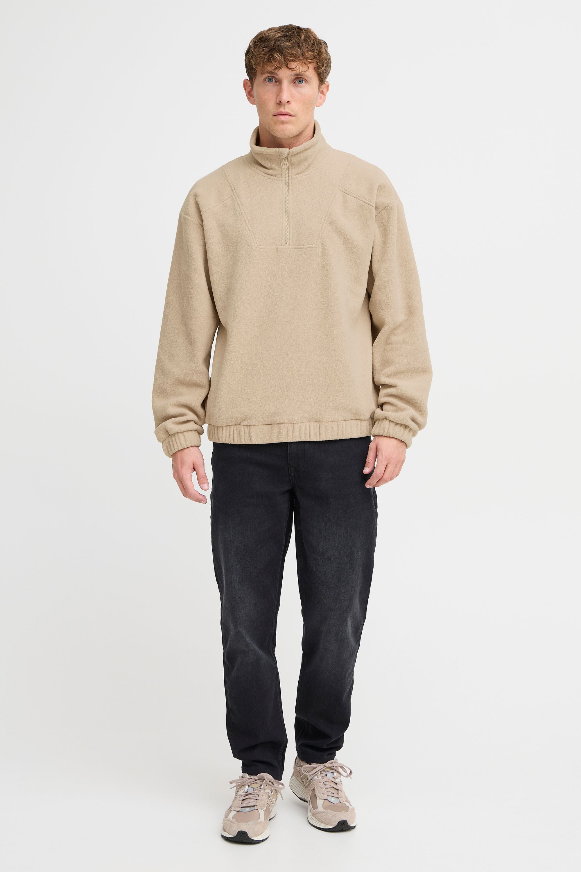 North Bend Troyer NBCotus M Modischer Fleecepullover mit Troyer Kragen