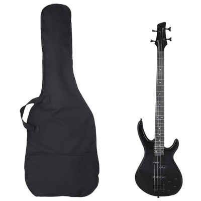 vidaXL Westerngitarre E-Bass für Anfänger mit Tasche Schwarz 4/4 46"