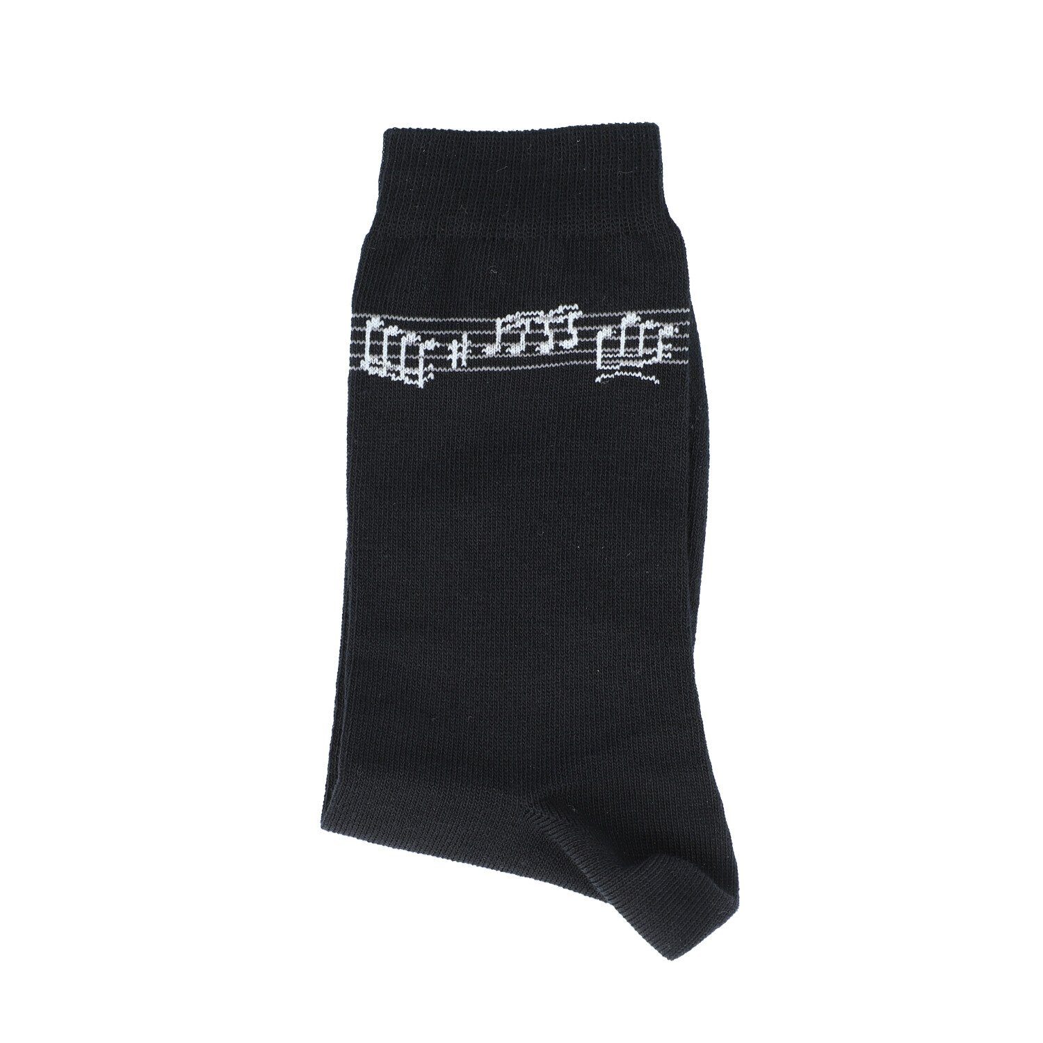 Musikboutique Freizeitsocken (1-Paar) schwarze Socken mit eingewebten Notenband Gr. 39/42