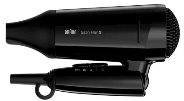 1600 W, Braun Satin Braun 3 Faltbar & Reisehaartrockner Style Hair Go,