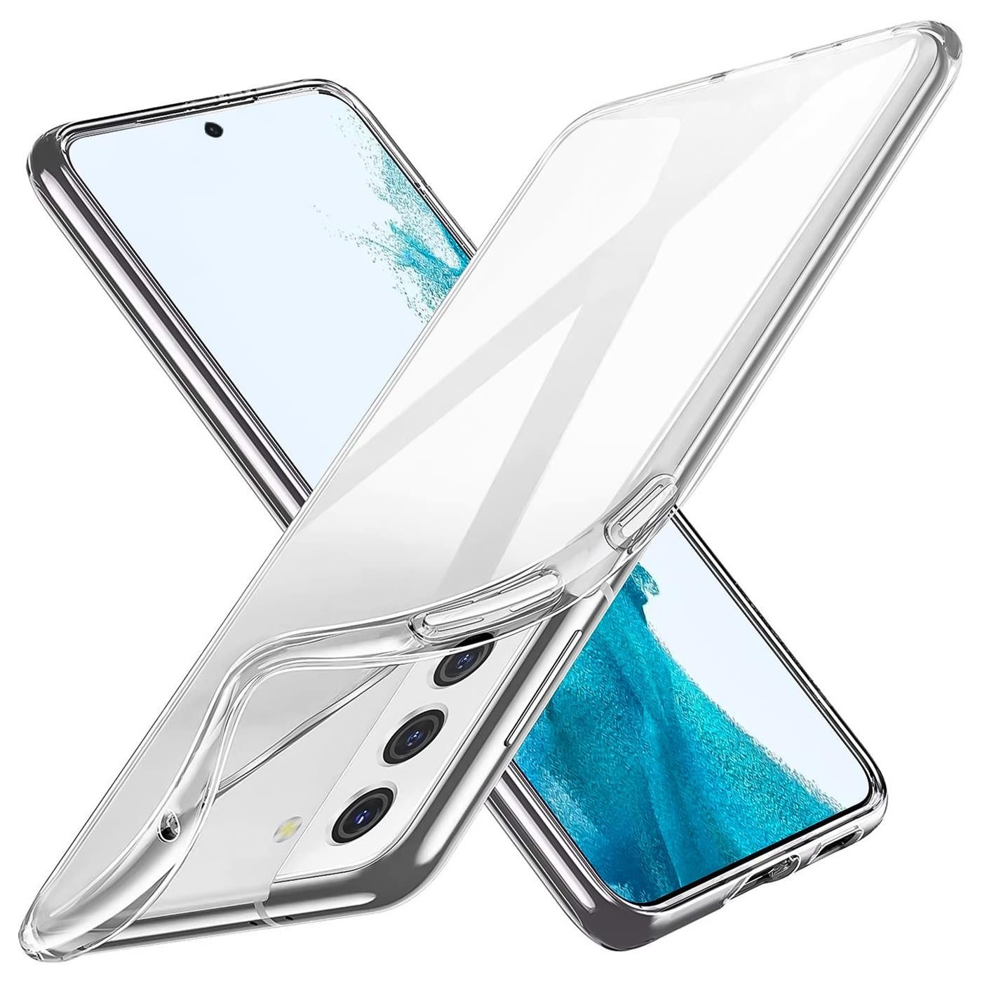 CoolGadget Handyhülle Silikon Handy Hülle Slim für Samsung Galaxy S22 6,1 Zoll, dünne TPU Schutzhülle Case in transparent / durchsichtig