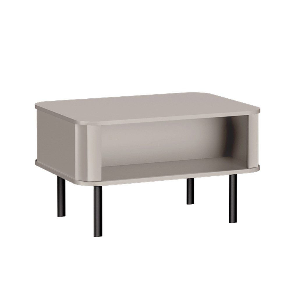 Lomadox Couchtisch NASHVILLE-161, in Taupe, 92 cm breit, mit 2 offenen Fächern