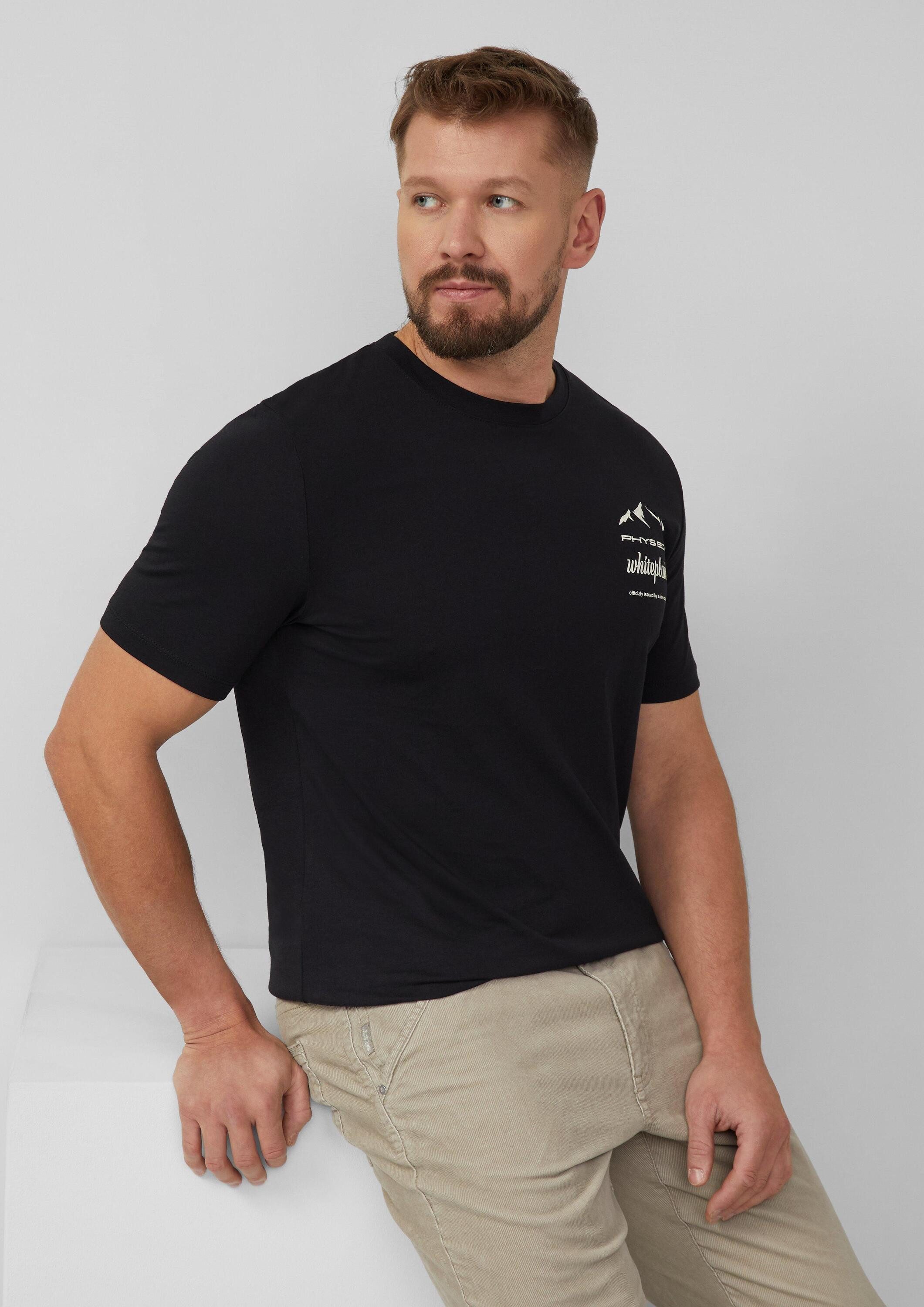 s.Oliver Kurzarmshirt T-Shirt T-Shirt mit Artwork im Tall Size Fit