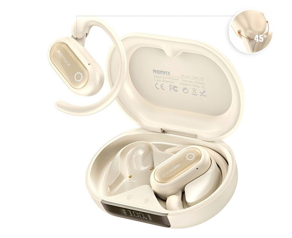 Xruiy Bluetooth 6.0 Наушники mit Mikrofon,verstellbare Ohrbügel, Наушники с открытым ухом (Air-Conduction Ohrhörer mit ENC-Anrufen, LED-Display & IPX7-Schutz)