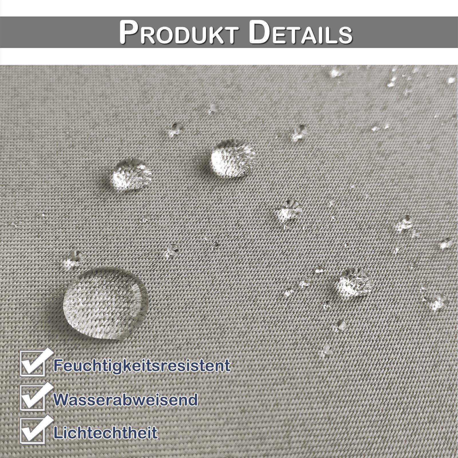 Jibenhome Outdoorvorhang Outdoor Vorhang Wetterfest mit Ösen, Sonnenschutz günstig online kaufen