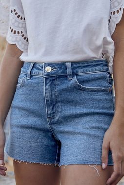 Next Jeansshorts Superweiche Denim-Shorts mit Fransensaum (1-tlg)