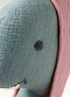 Nordic Coast Company Plüschfigur, Kuscheltier Musselin Dino Hannah 100% zertifizierte Baumwolle Junge Mädchen Musselin Stofftier ideales Geschenk zur Geburt