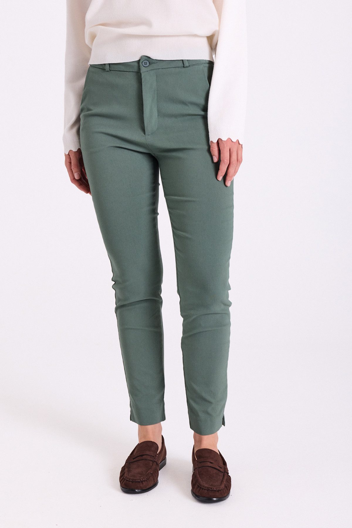 FREEQUENT Stoffhose FQSOLVEJ-PANTS Sommerhose knöchellang im Chino-Stil