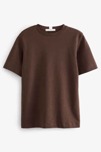 Next T-Shirt Schweres T-Shirt mit Rundhalsausschnitt (1-tlg)
