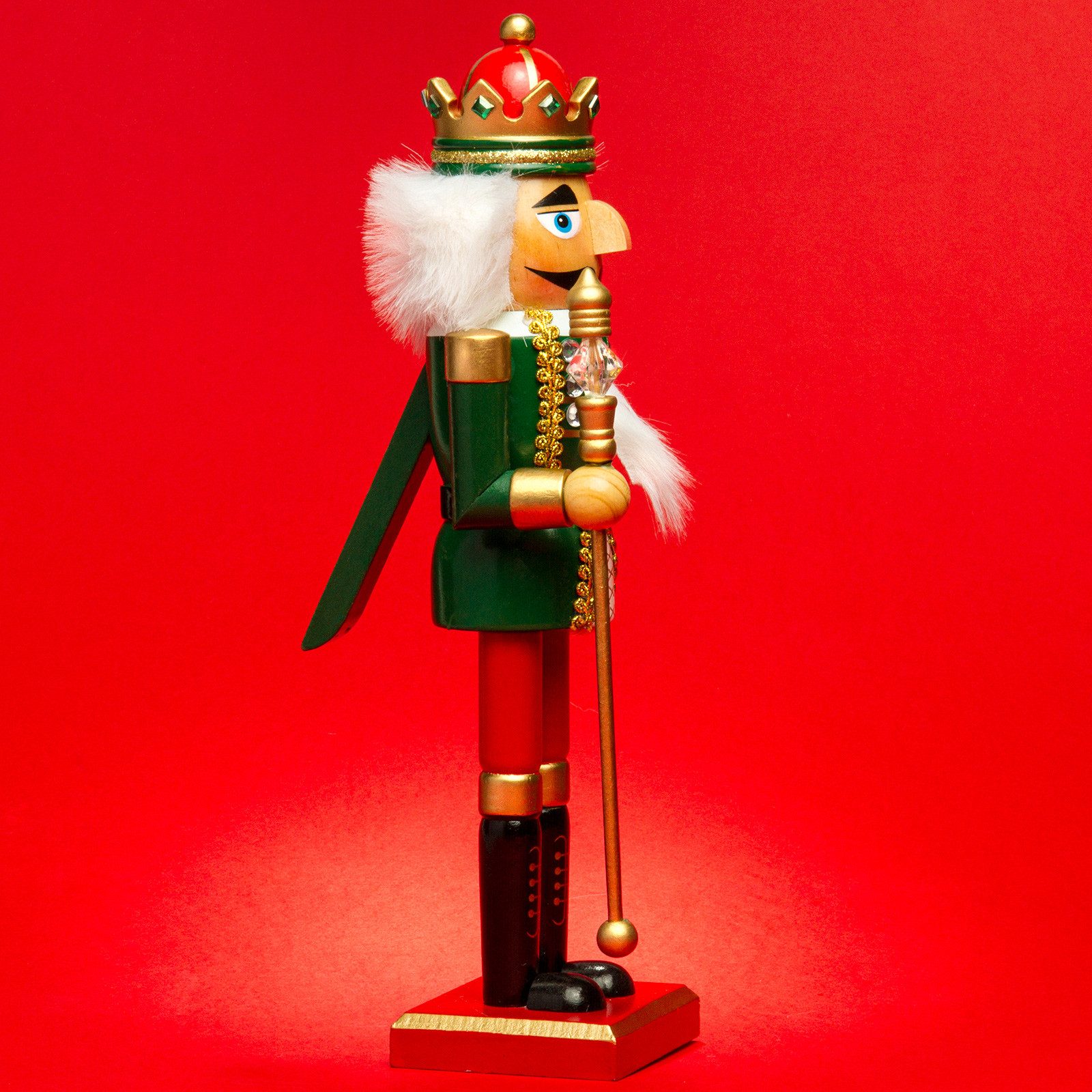 SIKORA Weihnachtsfigur NK-D traditionelle Deko Nussknacker Figur aus Holz H:36cm