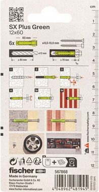 Fischer Klemmen Fischer Deutschl. Dübel SX Plus SXPl.12x60K(VE6)