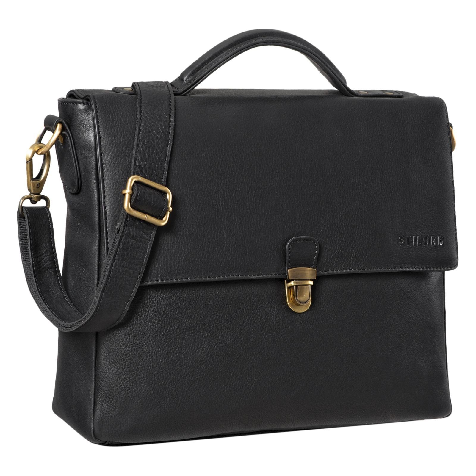 STILORD Aktentasche "Chase" Ledertasche Aktentasche Vintage