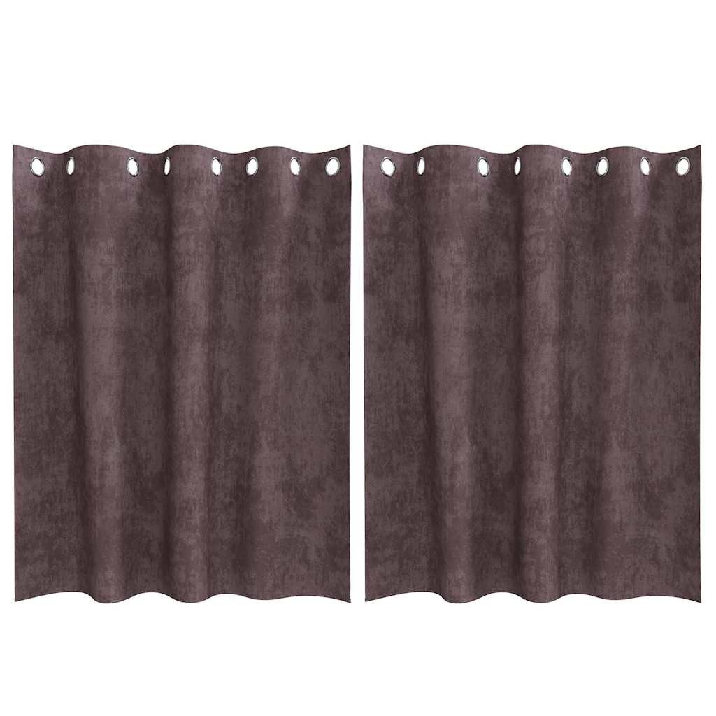 vidaXL Vorhang Samtvorhänge 2 stk. Braun 140 x 140 cm Samt (2 St), Samt
