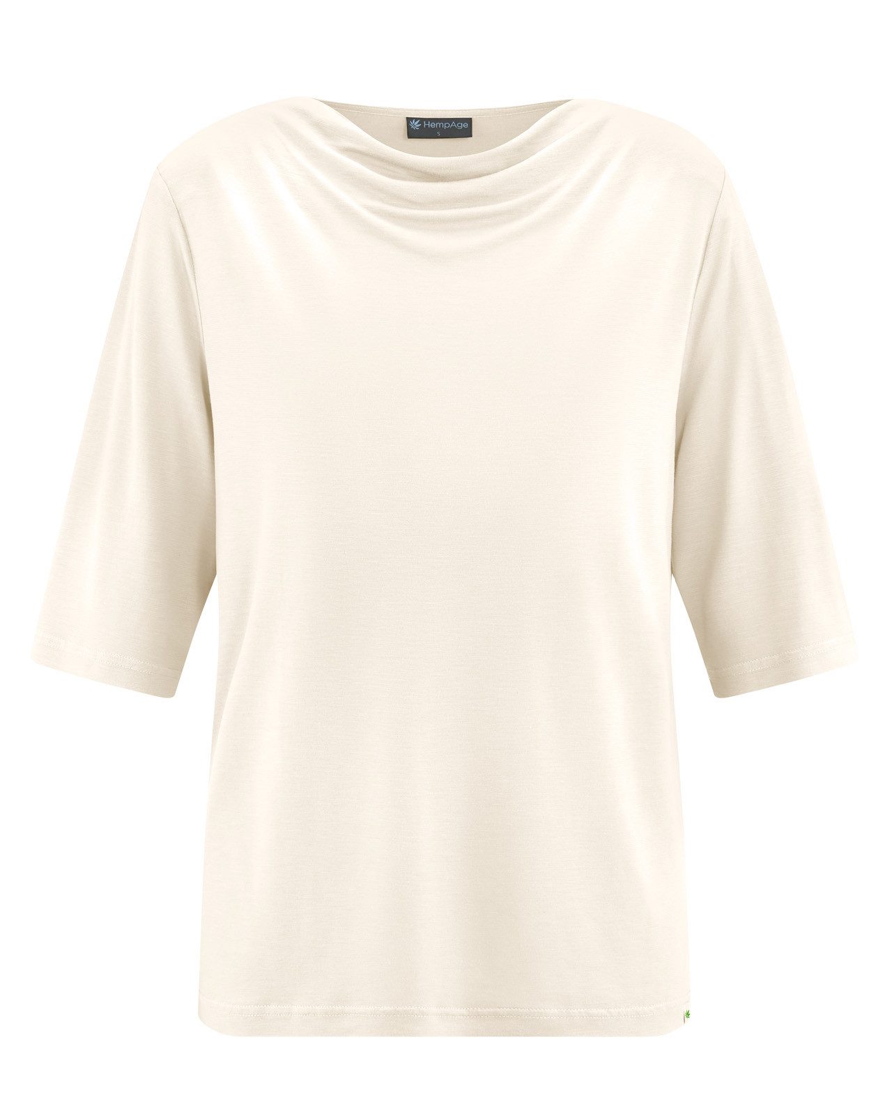 HempAge Wasserfallshirt Damen Wasserfallshirt Hanf/Lyocell Casual Fit