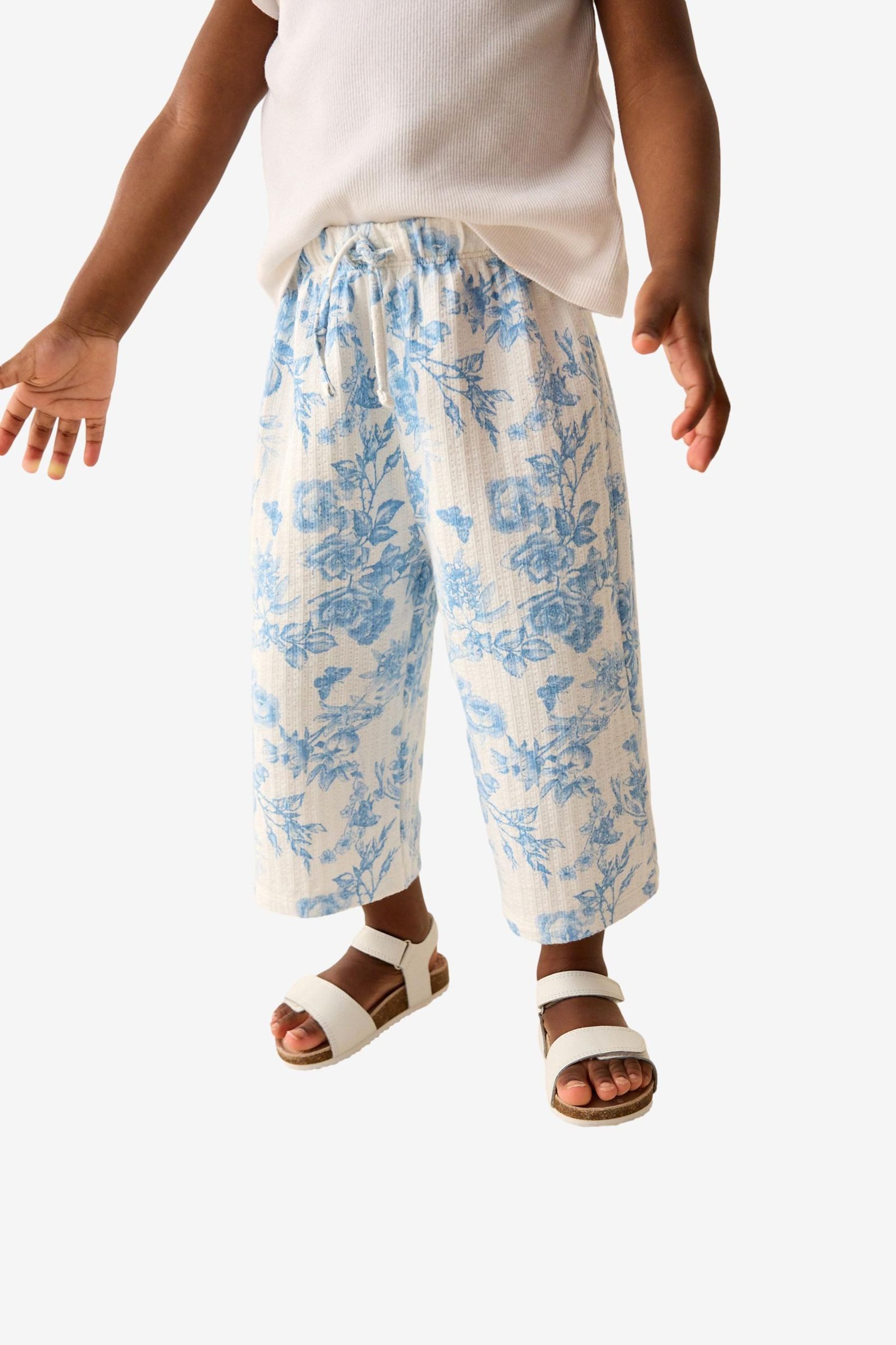 Next Palazzohose Langarmoberteil und weite Hosen-Set Baumwolle (1-tlg)