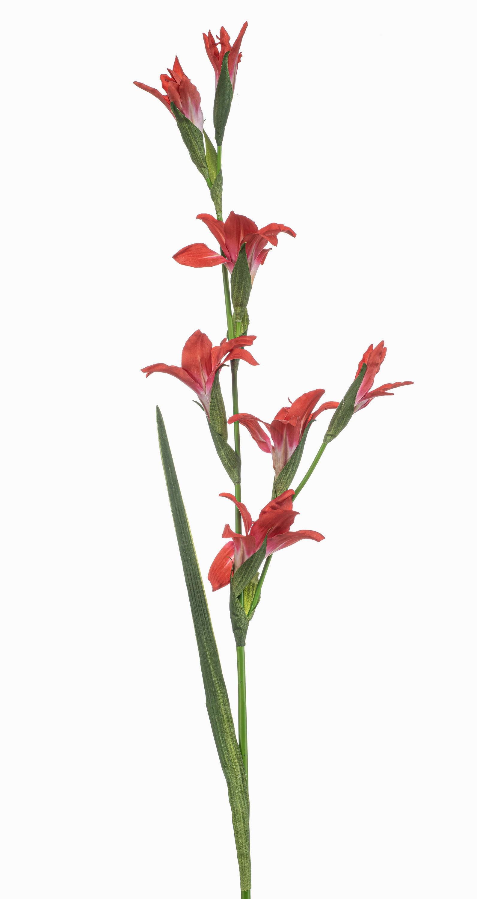 Kunstblume Künstliche Gladiole GROWEL, Koralle, 105cm Gladiole, artplants, Höhe 105.0 cm