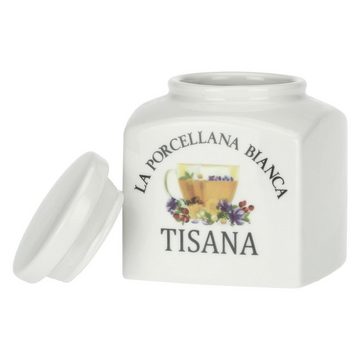 La Porcellana Bianca Teedose Vorratsdose Kräutertee Aufbewahrung Aromadose Tee 0,5l, Porzellan, (3-tlg), im Geschenkkarton