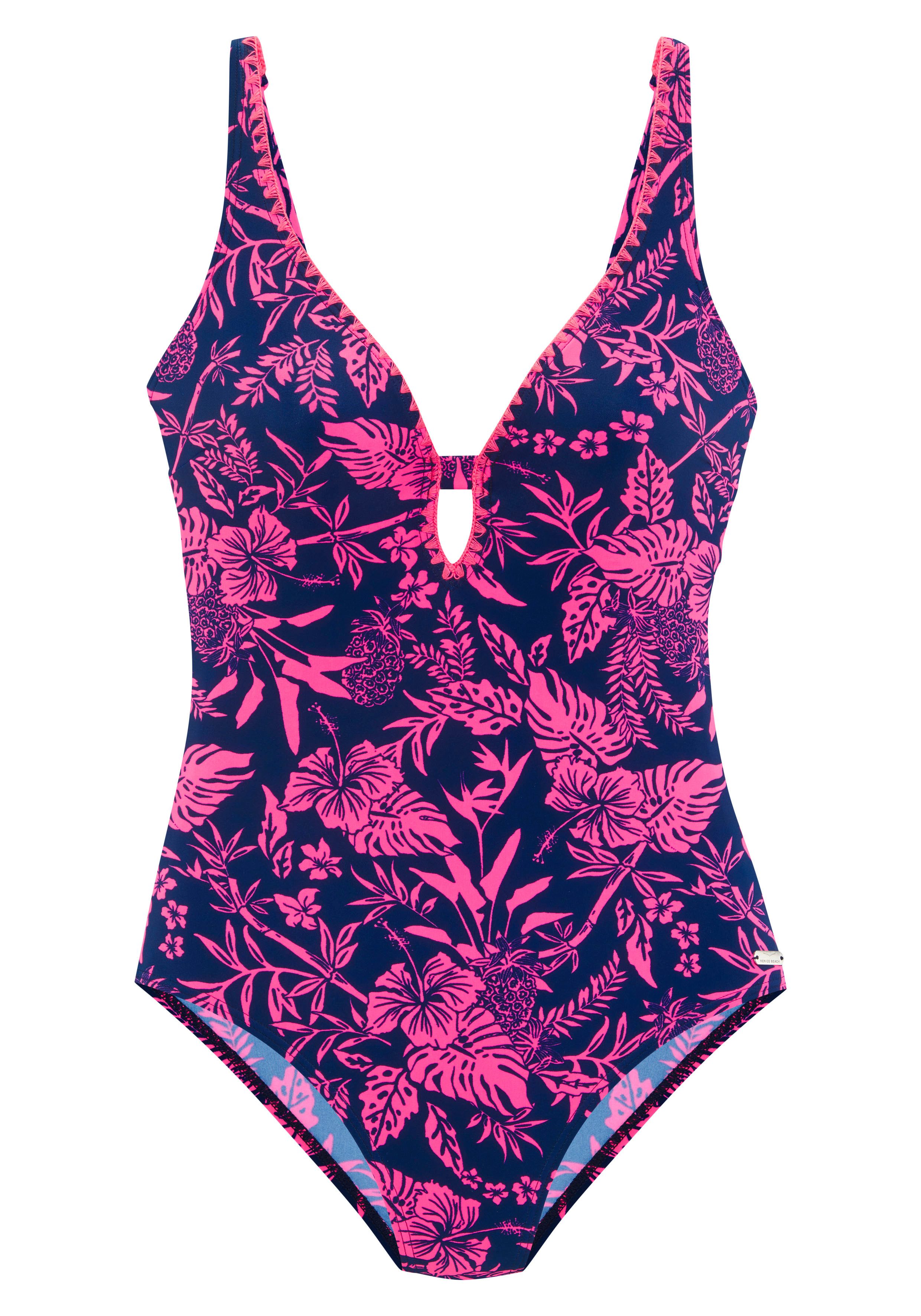 Venice Beach Badeanzug Kensi mit tiefem V-Ausschnitt und kleiner Öffnung vo günstig online kaufen