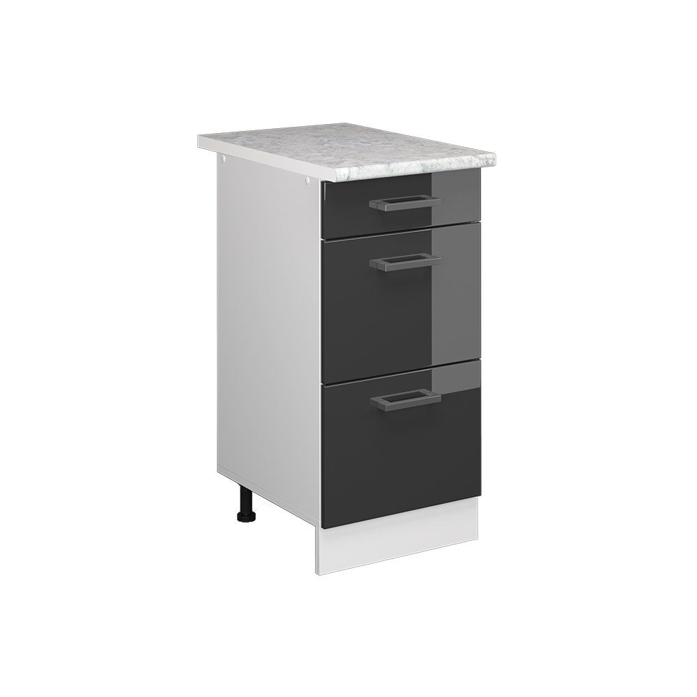Vicco Unterschrank R-Line, Anthrazit Hochglanz/Weiß, 40cm günstig online kaufen