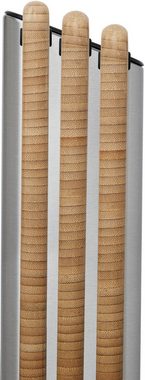 Joseph Joseph Schneidebrett Folio Steel Bamboo, Bambus, Edelstahl, Kunststoff, (Set, 4-St), doppelseitig, rutschfest, fingerabdrucksicher