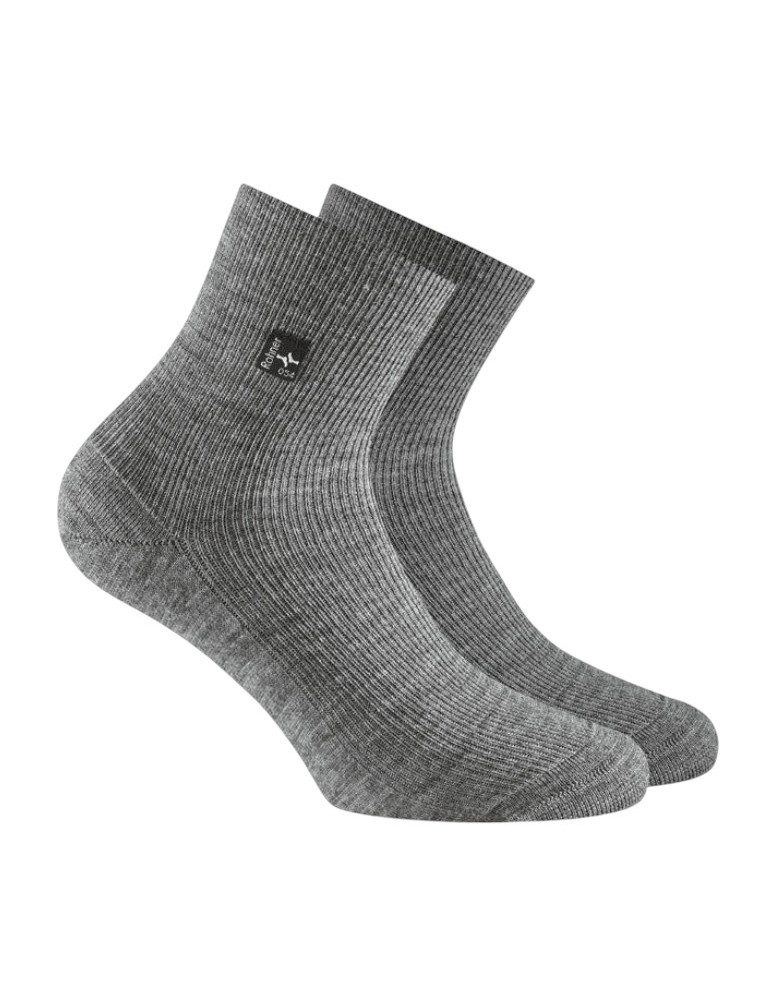 Rohner Socks Socken Tagessocke SupeR WO Quarter mittelgrau - 1 Paar