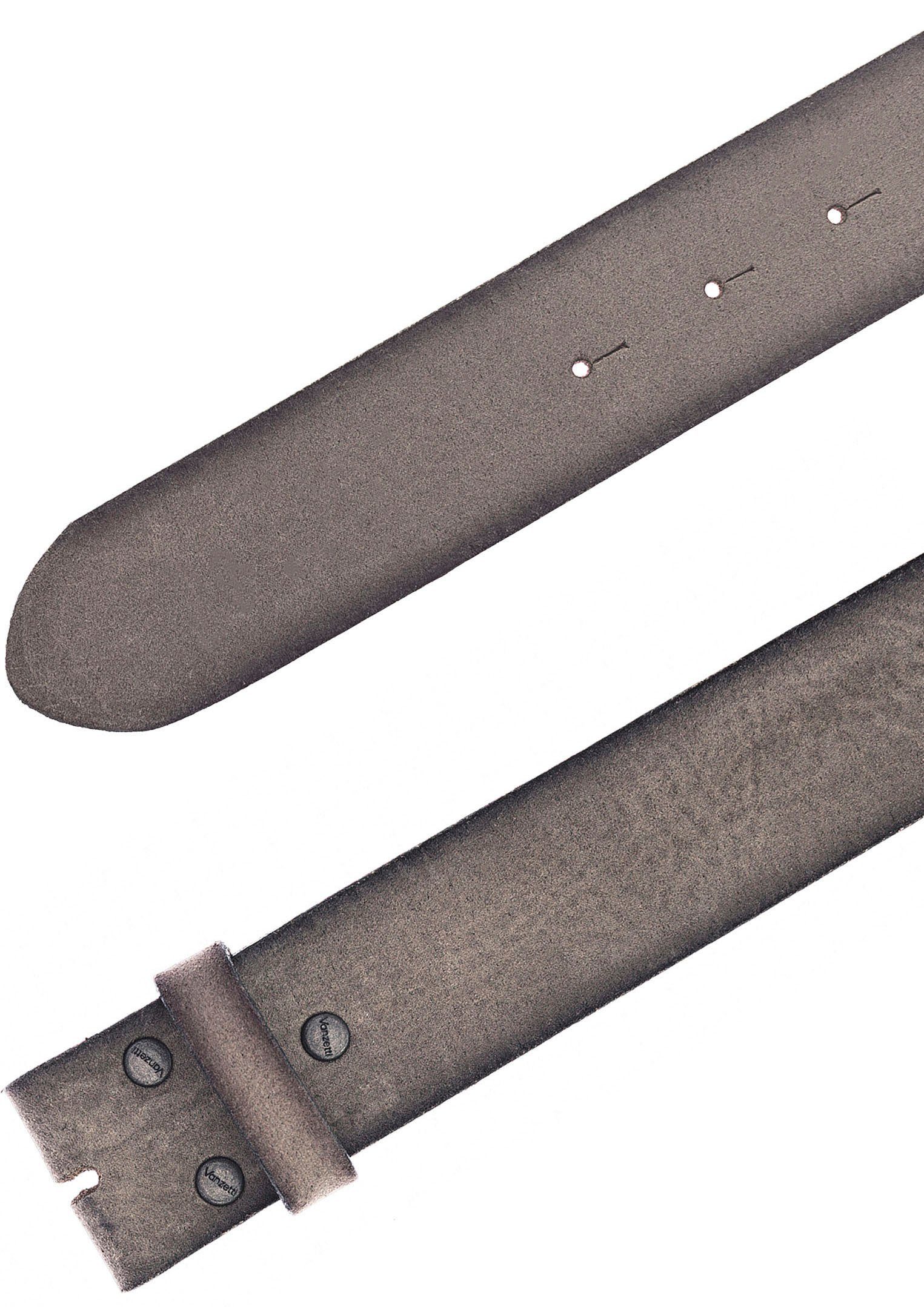 Vanzetti Ledergürtel (Set) mit auswechselbaren grau taupe Schließen
