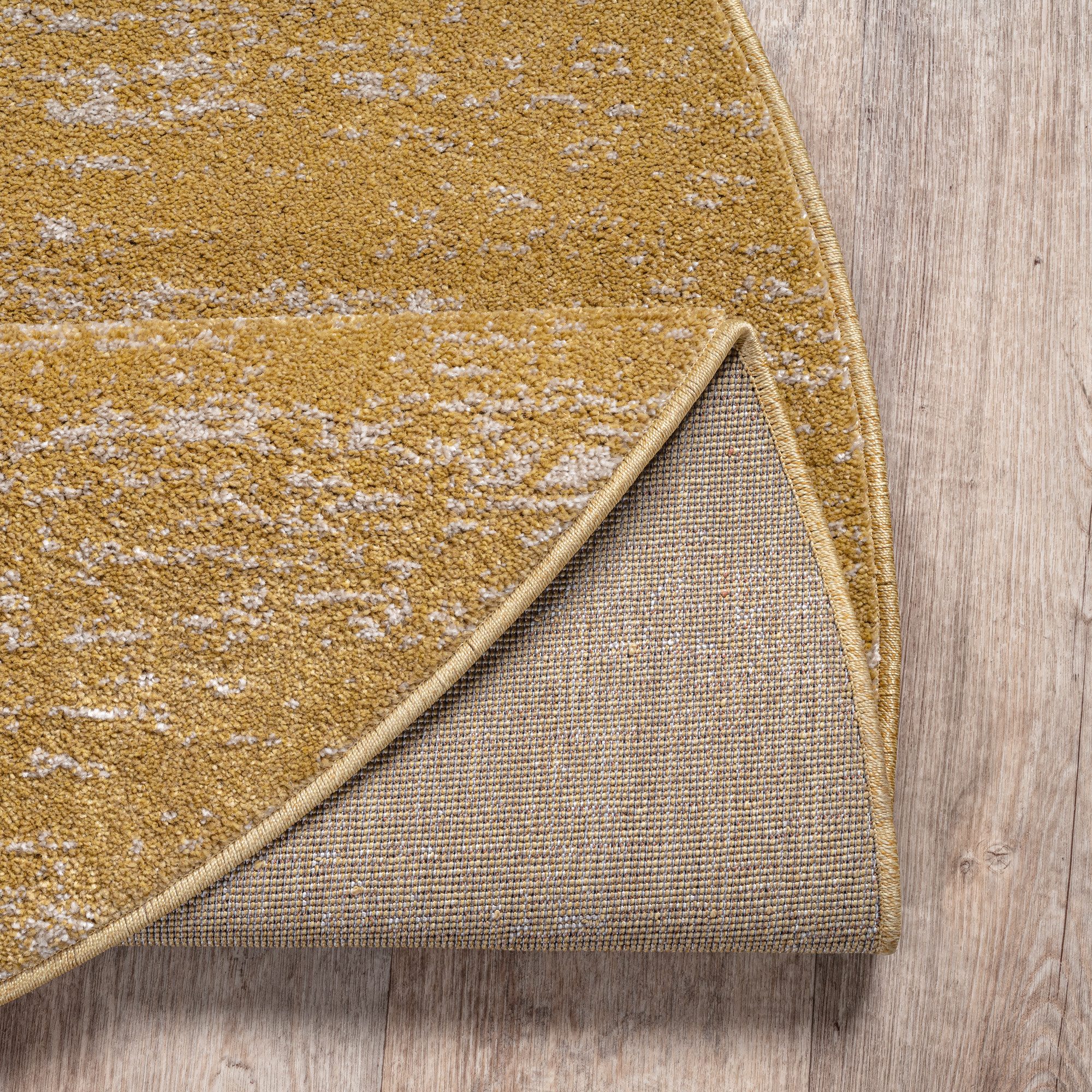 Sanat Teppich Oslo, rund, Höhe: 10 mm, Kurzflor, Wohnzimmer, Schlafzimmer, fussbodenheizungsgeeignet