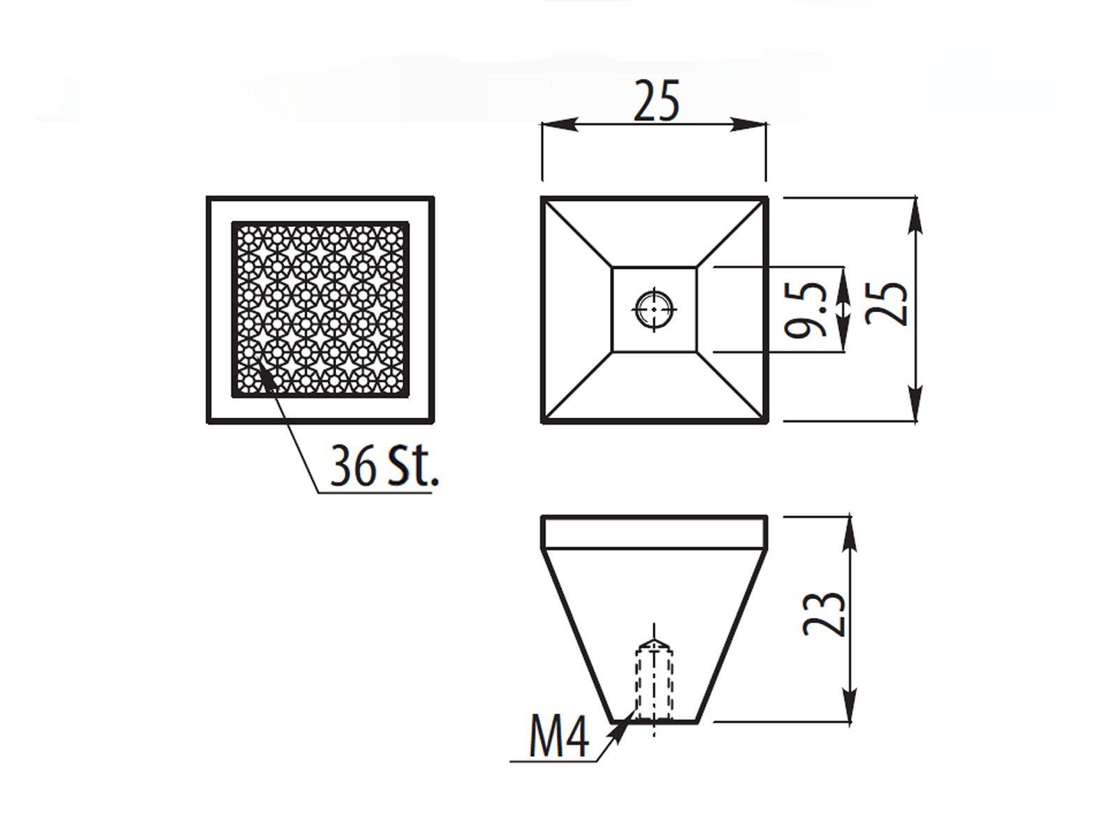 Chrom SO-TECH® Möbelknopf Glaskristallen, Möbelknopf mit Schrauben CAROLINE poliert incl.