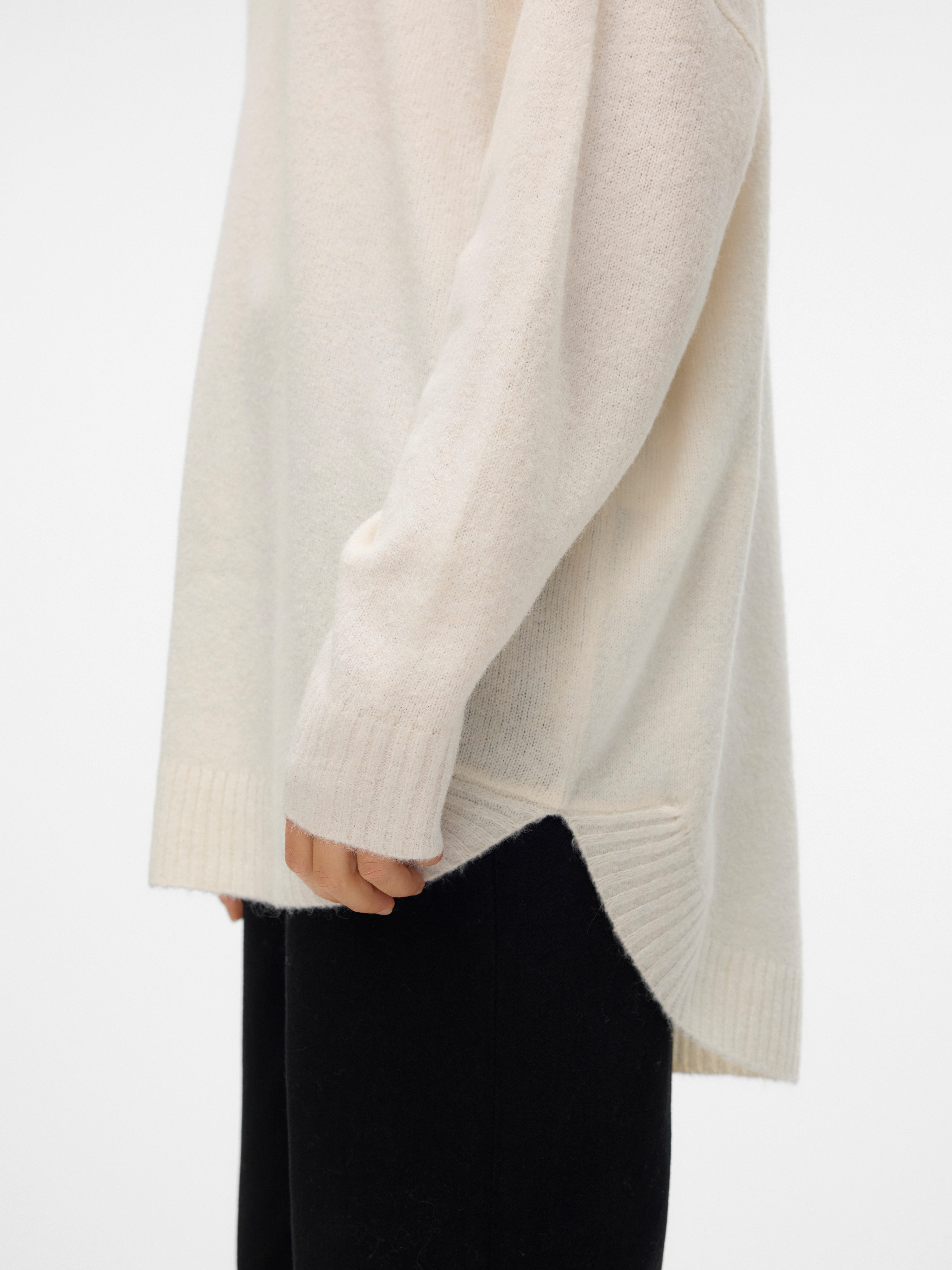 Vero Moda Strickpullover VMPLAZA LS HIGHNECK LONG PULLOVER GA BOO