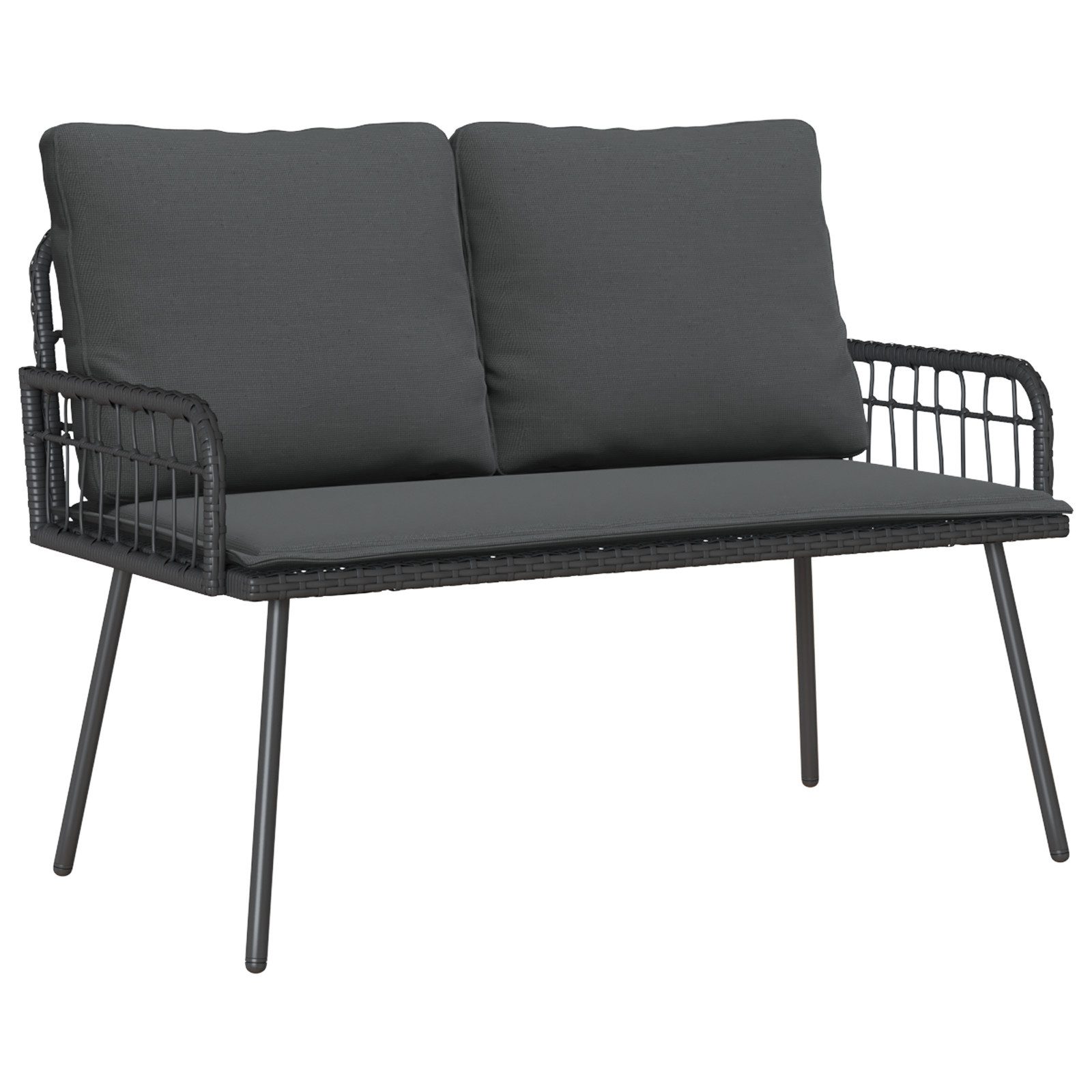 vidaXL Gartenstuhl Gartenbank Schwarz 114x64x78 cm günstig online kaufen