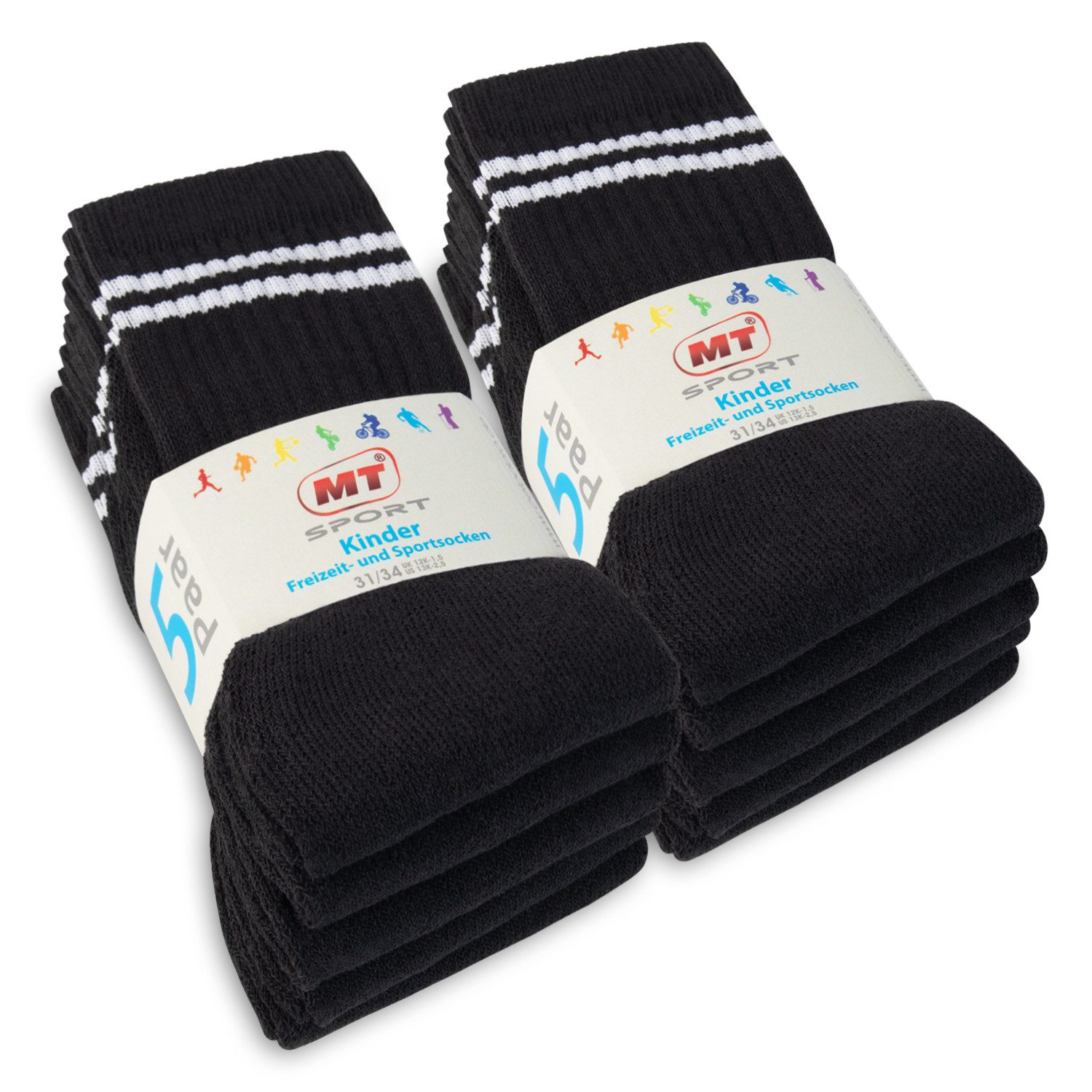 MT Tennissocken Kinder Freizeit Socken (5/10 Paar) Tennissocken Mädchen & Jungen (10-Paar) – Bild 5 von 5