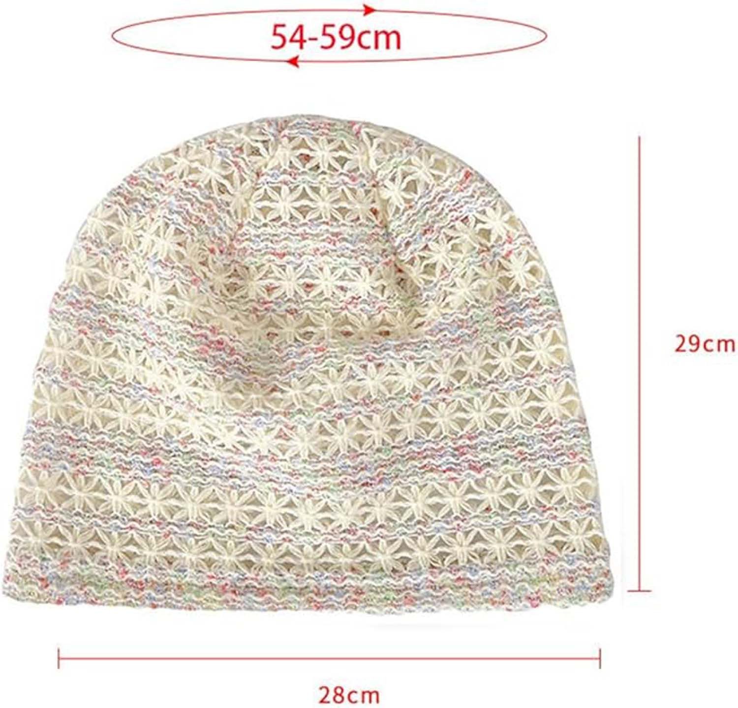nsihing Beanie Glitzernde Spitzenmütze für Damen, leichte, atmungsaktive Strickmütze