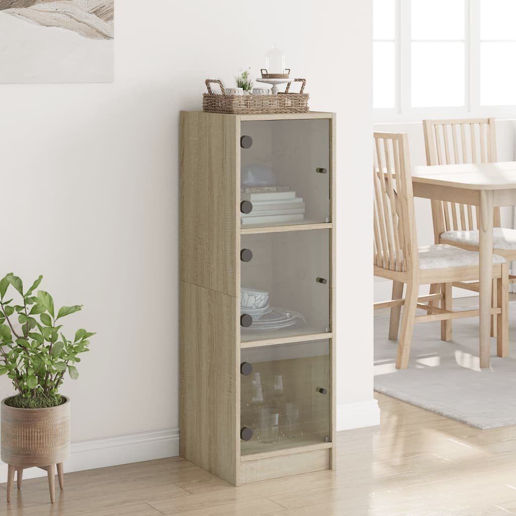 vidaXL Highboard Highboard mit Glastüren Sonoma-Eiche günstig online kaufen